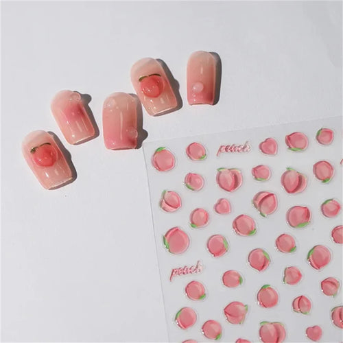 Japanese Vintage Red & Blue Rose Flower Laser Gold Silver Nail