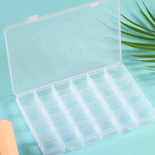 Plastic Storage Box Case Slot Pills Jewelry Beads Earring Case