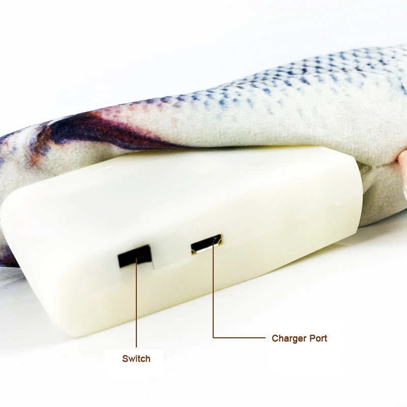 Pet Cat Pet Dog Soft Plush Toy USB Charging Simulation Fish