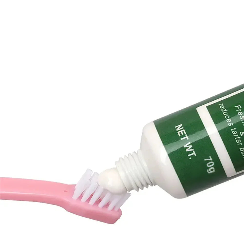 Pet Dog Tootpaste Cleaning Supplies Vanilla Beef Flavor Pet Cat Dog