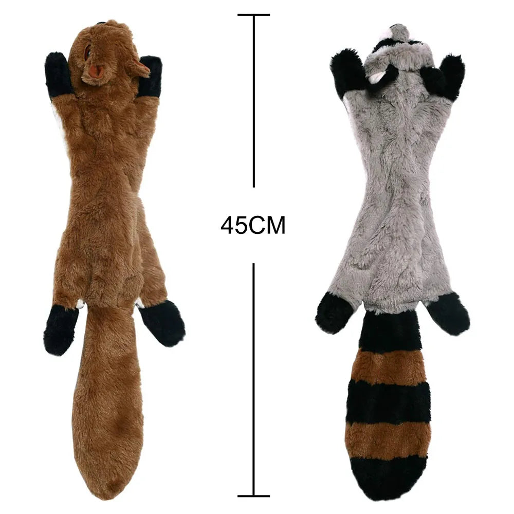 Funny Simulated Animal No Stuffing Dog Toy with Squeakers Durable
