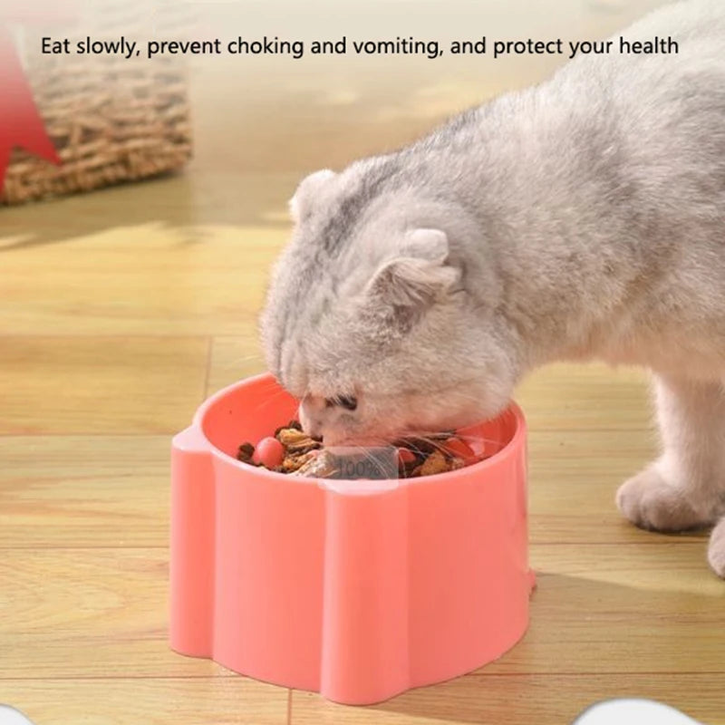 Cat slow food bowl small cat and dog anti-choking bowl neck protection