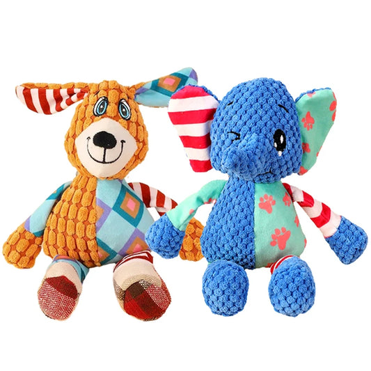 Splicing Style Pet Plush Toy Cat Dog Toy Animals Bite Resistant