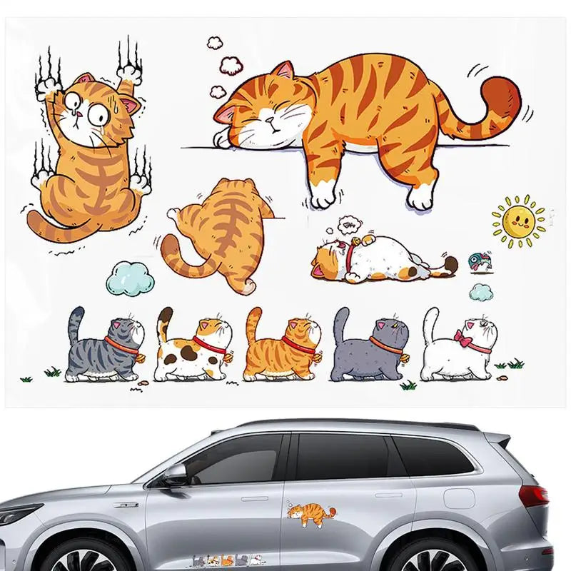 1 set Funny Car Sticker Cat Climbing Pet Animal Styling Stickers Car