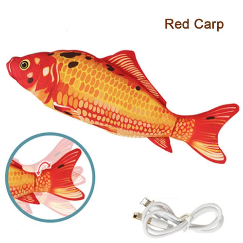 Pet Cat Pet Dog Soft Plush Toy USB Charging Simulation Fish