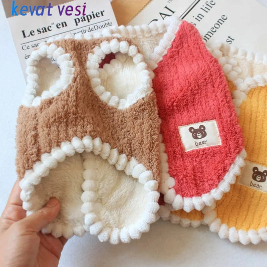 Winter Warm Dog Coat Soft Fleece Pet Clothes for Small Dogs Cats Cute