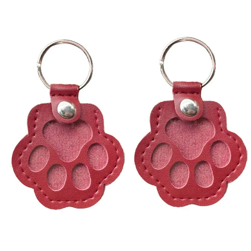 Pet Hair Memorial Keychain PU Leather Keepsake Locket for Cat Dog Fur