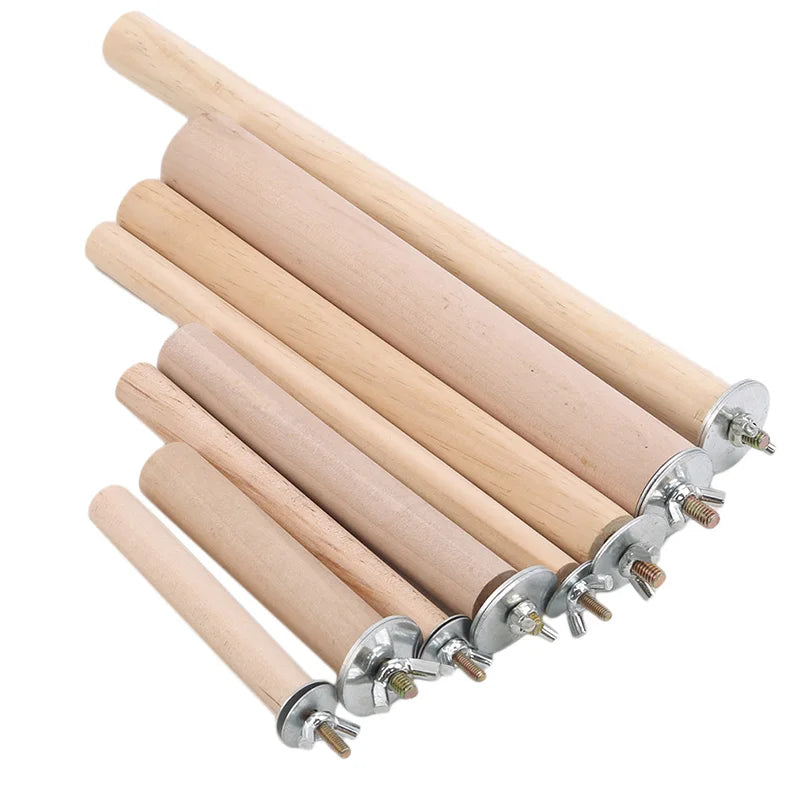 Parrot Pet Raw Standing Stick Wood Hanging Stand Rack Toy Sticksstand