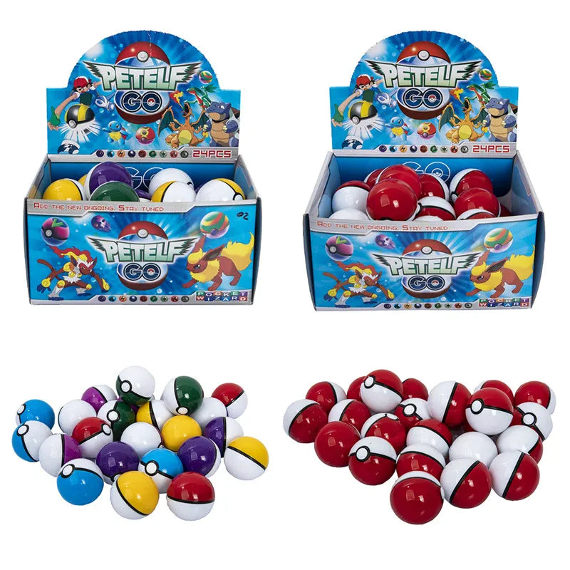 New 24Pcs /Set 5CM Pokemon PokeBall Model Anime Figure Pikachu Pocket
