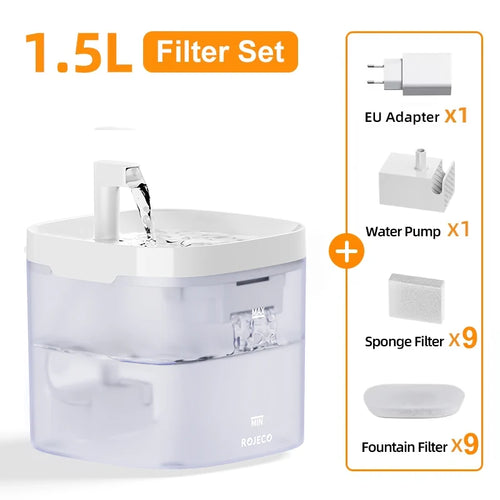 ROJECO Smart Cat Water Fountain Automatic Pet Water Dispenser For Cats