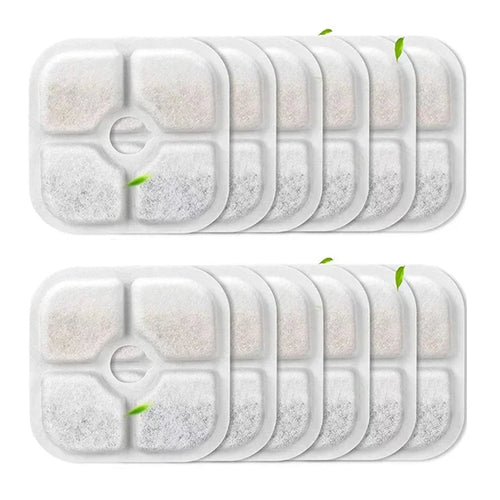 6/12pcs Replacement Activated Carbon Filter For Cat Water Drinking