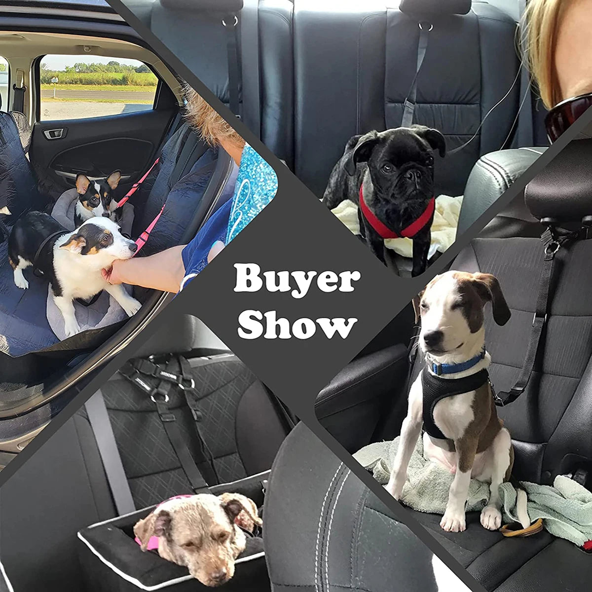 1pc Pet Dog And Cat Seat Belt, Car Headrest Restraint, Adjustable