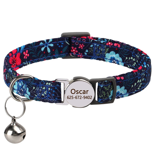 Cat Collar Free Personalized Kitten Collars Engraved Pet Puppy Name
