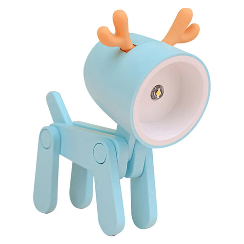 Mini Led Night Lights Folding Desk Lamp Cartoon Cute Pet Dog Deer