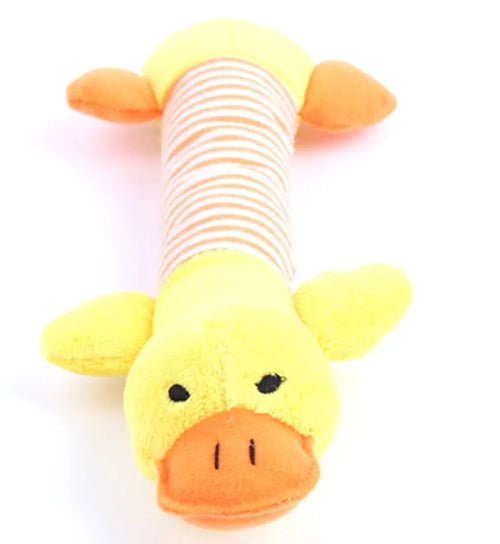 Funny Simulated Animal No Stuffing Dog Toy with Squeakers Durable