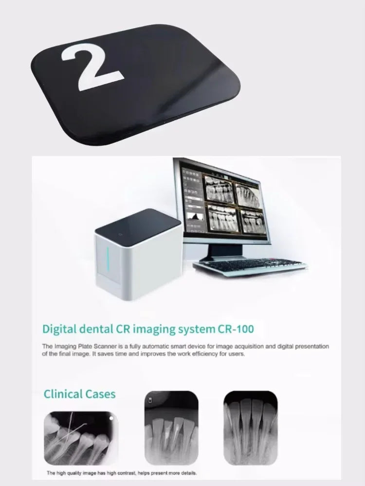 High Resolution Dental Digital X-Ray Phosphor Plates - Metal-Free