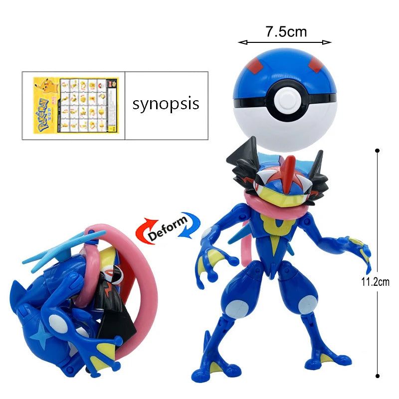 18 Styles Pokemon Anime Deformation Figures Pikachu Eevee Mewtwo