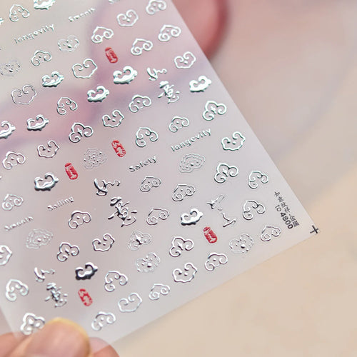 1 piece 5D color crystal star nail stickers high quality love shiny