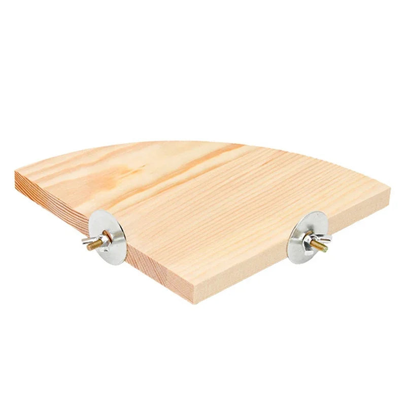 1Pc Pet Bird Parrot Wood Platform Stand Rack Toy Hamster Branch