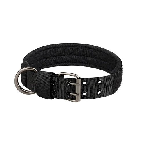 1pc Medium To Large Nylon Tactical Pet Dog Collar - Adjustable And