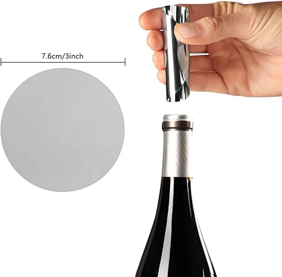 10/20pcs/ Set Silver Aluminum Foil Wine Pourer Disc Foldable Flexible