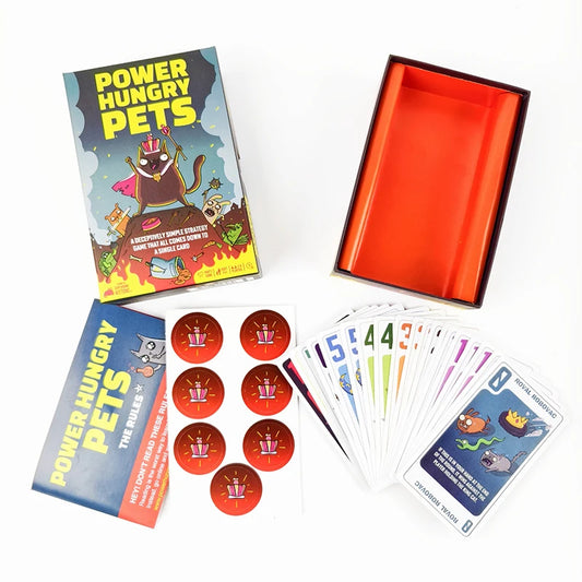 Power Hungry Pets Card Game Board Game Family Party Strategy Cards