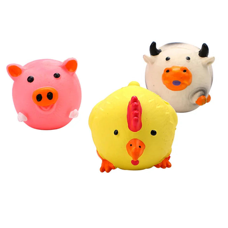 Pet Supplies Amazon Hot selling Animal Shaped Latex Toys Bite and Bite