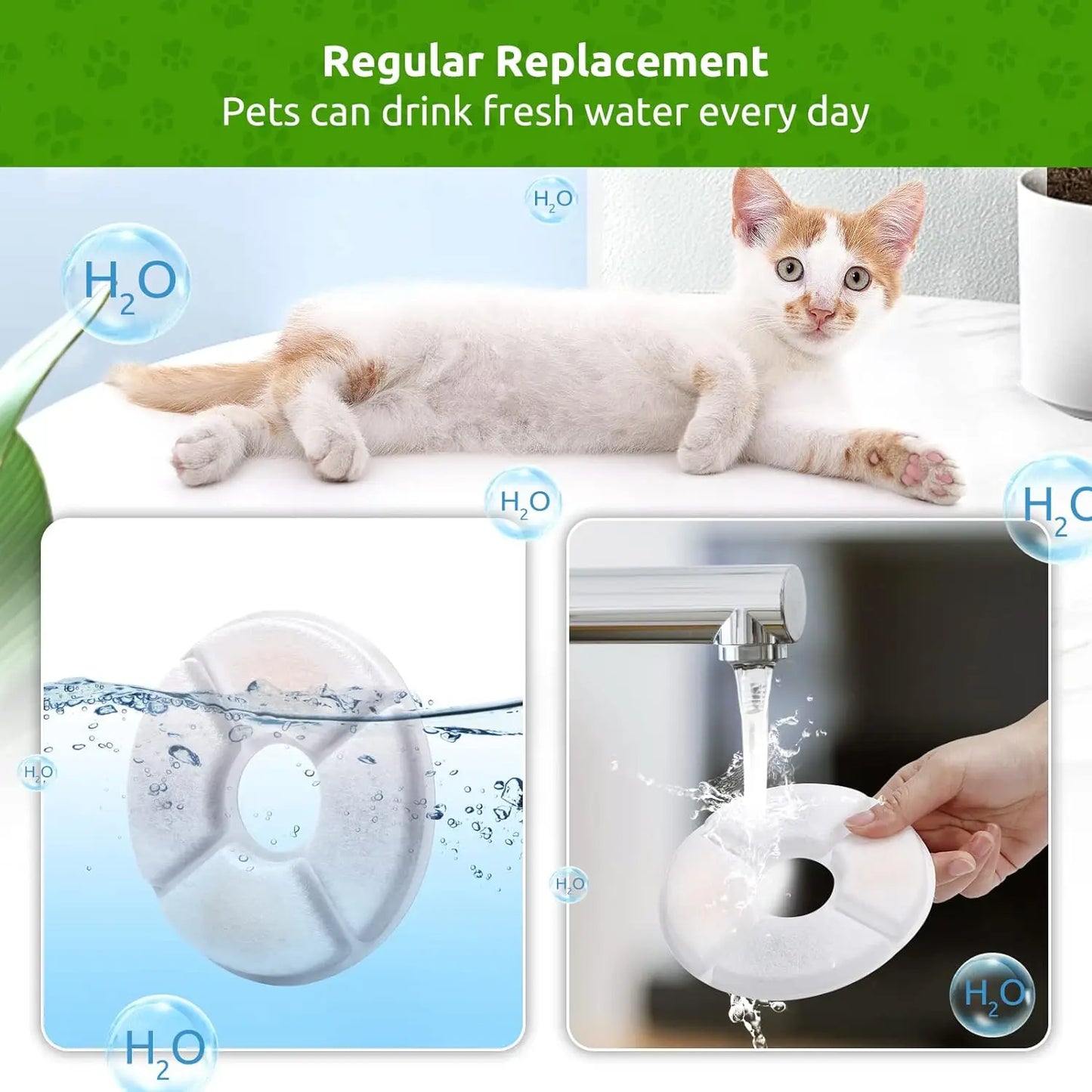 OYES Filters for Cat Water Fountain Filters 4/8 Pack Replacement