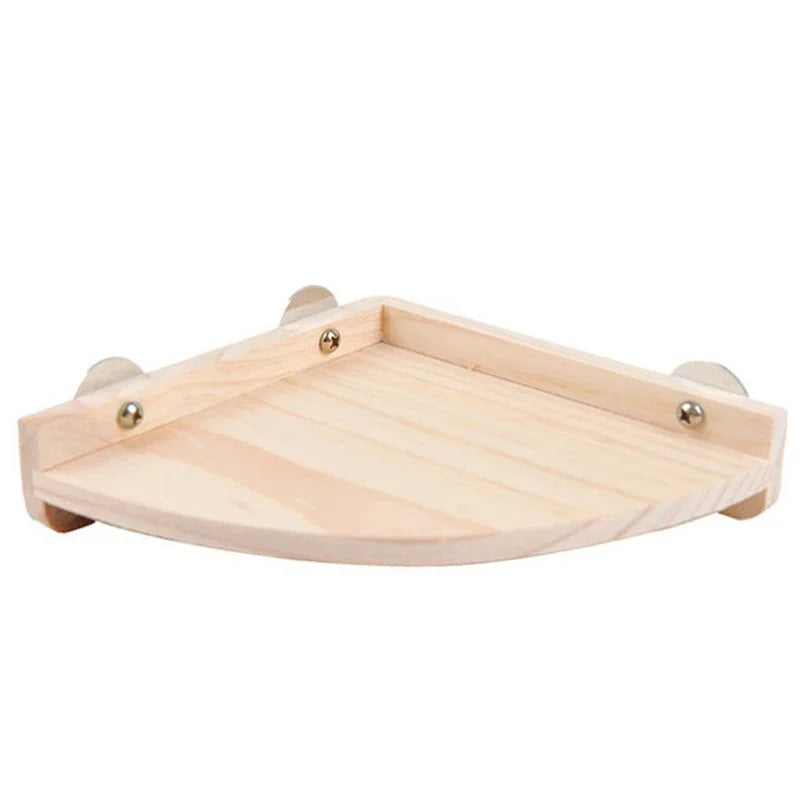 1Pc Pet Bird Parrot Wood Platform Stand Rack Toy Hamster Branch