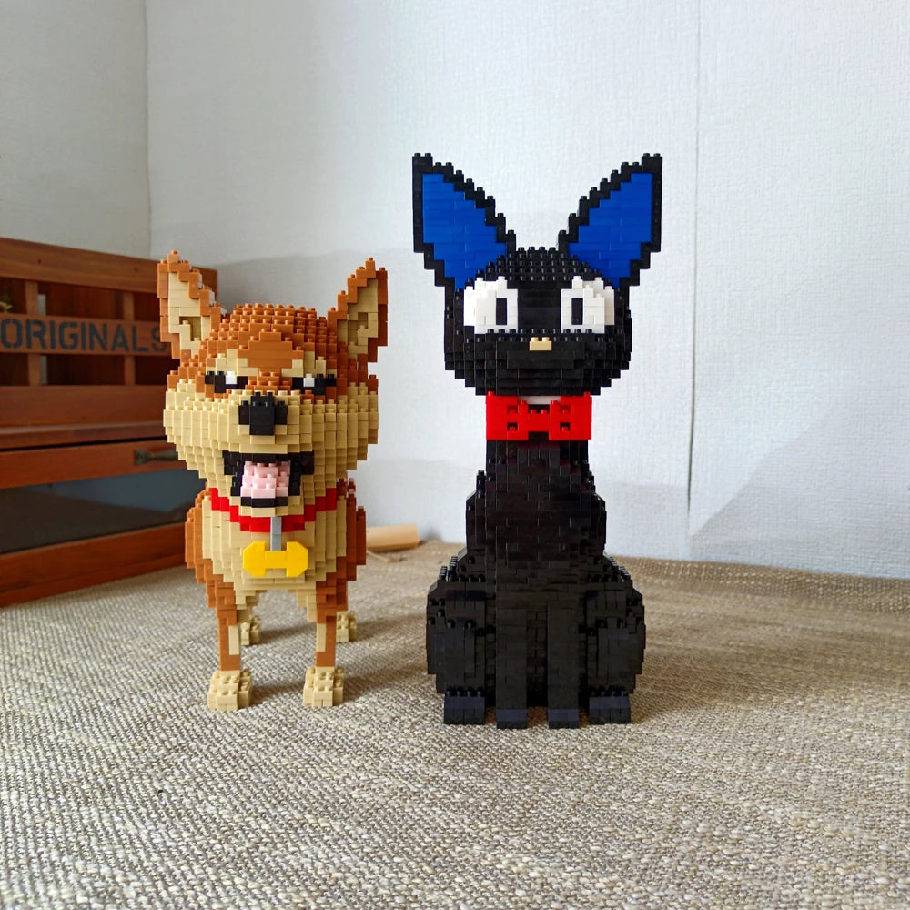 Charming Shiba Inu or Black Cat Building Block Kit (in bag) Delightful