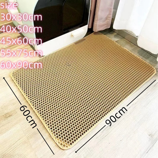 Large size Cat Litter Mat Eva Double Layer Waterproof Cat Litter Mat
