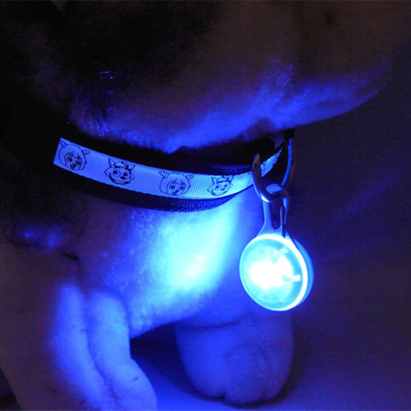 LED Glowing Pendant Flashlight Dog Cat Collar Pet Leads Glow