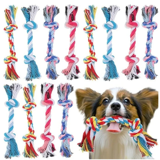 Dog Toy Pet Molar Bite-resistant Cotton Rope Knot for Small Dog Puppy