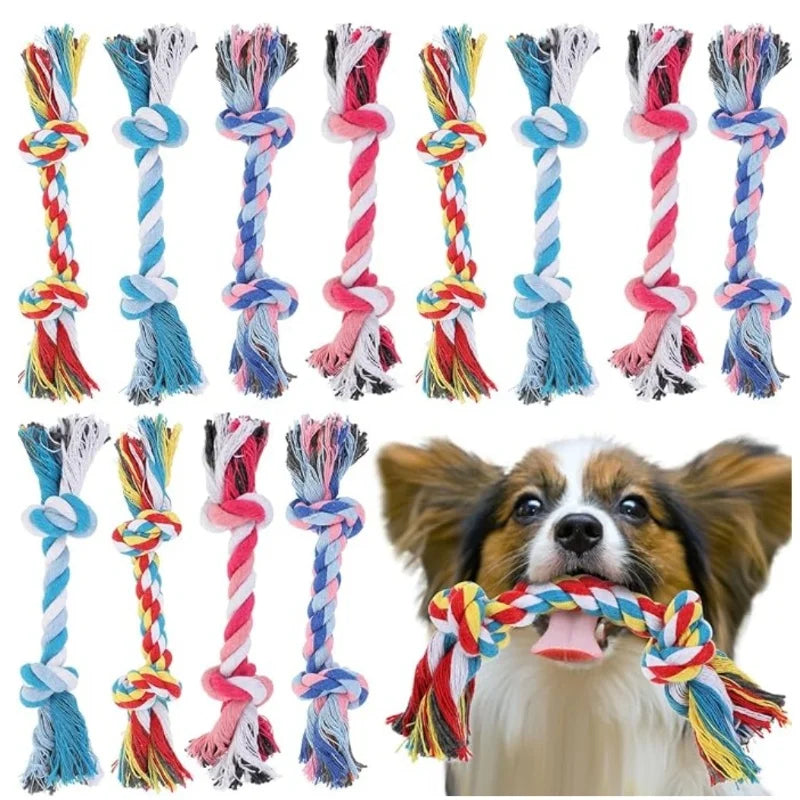 Dog Toy Pet Molar Bite-resistant Cotton Rope Knot for Small Dog Puppy