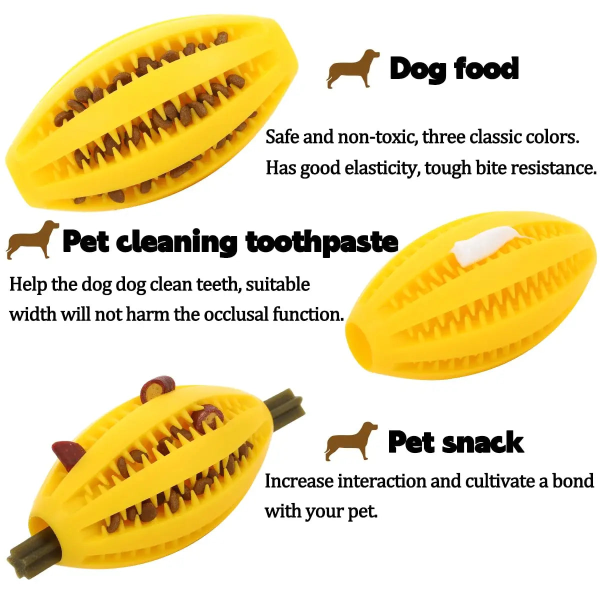 Pet Dog Chew Toys Teeth Cleaning Snack Ball Pet Dog Toy Ball Natural