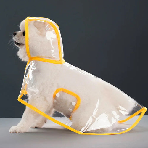 Pet Raincoat Transparent Dog Raincoat Waterproof and Windproof Pet