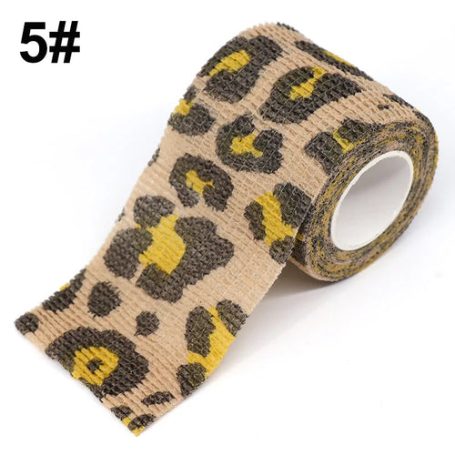 Animal Printed Self Adhesive Tattoo Elastic Bandage 4.5m Sports Wrap