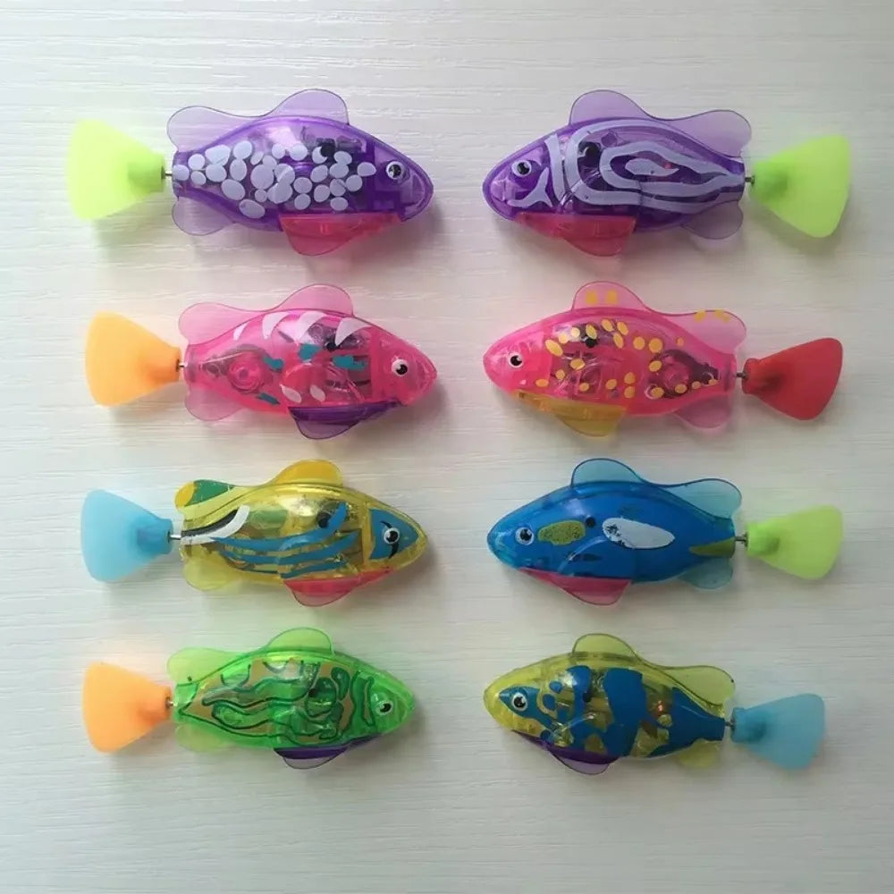 Cat Toys LED Inductive Interactive Swimming Robot Fish Toy Glowing