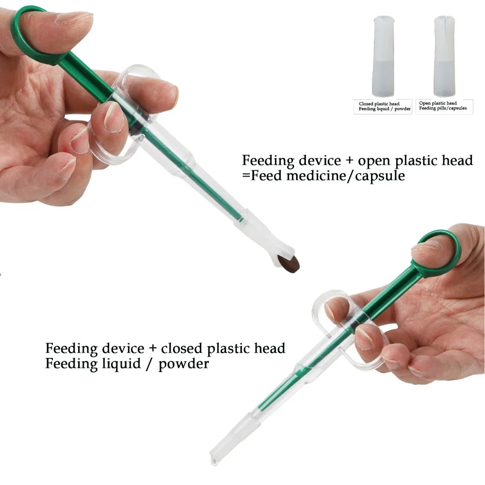 Pet Medicine Feeder Cat Tablet Syringe Feeder Soft Tip Dual Purpose
