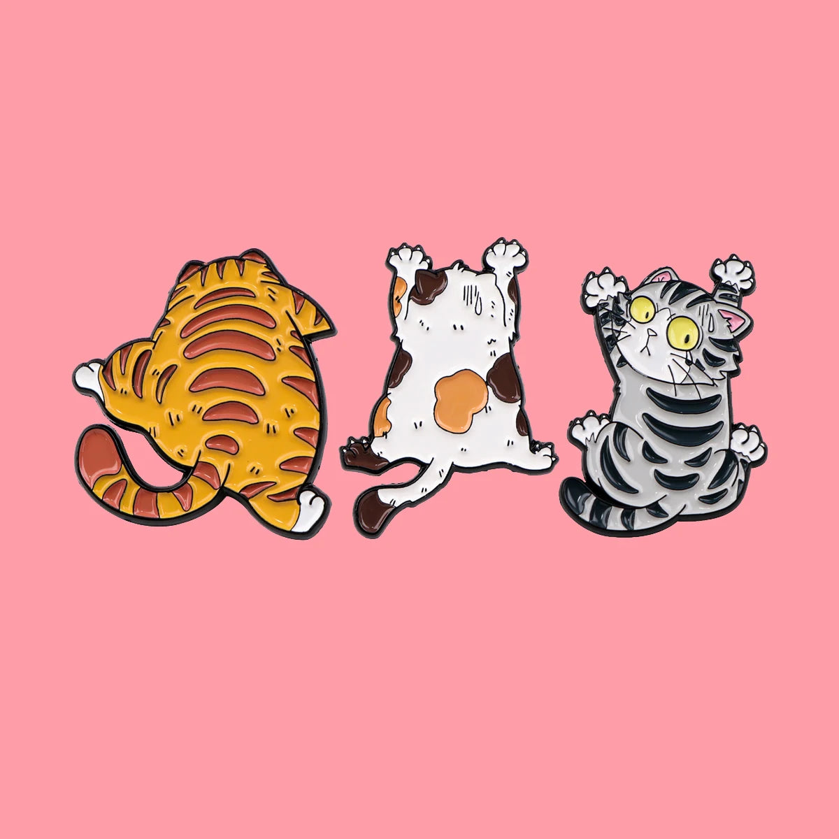 Funny Pet Cat Enamel Pins Lapel Pins Badge For Backpack Clothes Pin