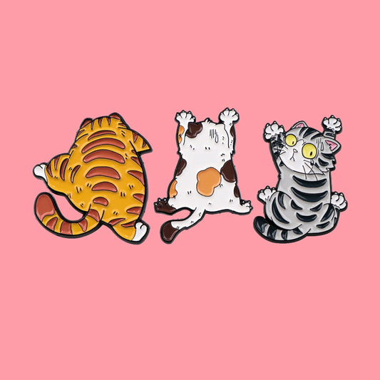 Funny Pet Cat Enamel Pins Lapel Pins Badge For Backpack Clothes Pin