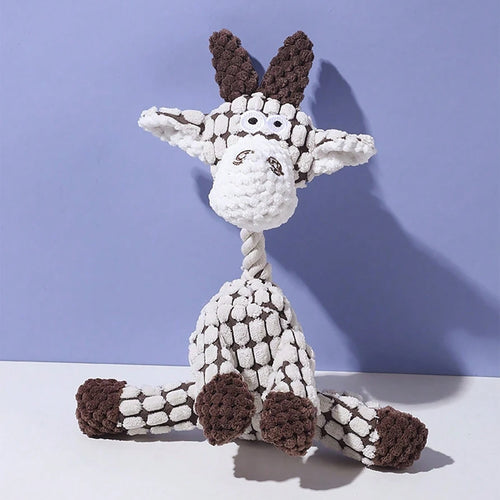 Cute Donkey Plush Toy for Dogs - Squeaky Chewable Interactive Pet Toy