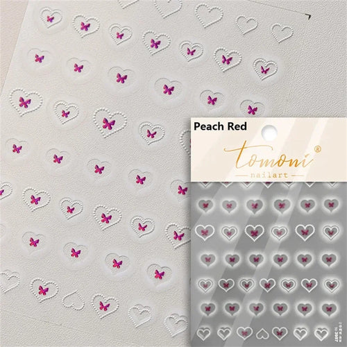 1 piece 5D color crystal star nail stickers high quality love shiny