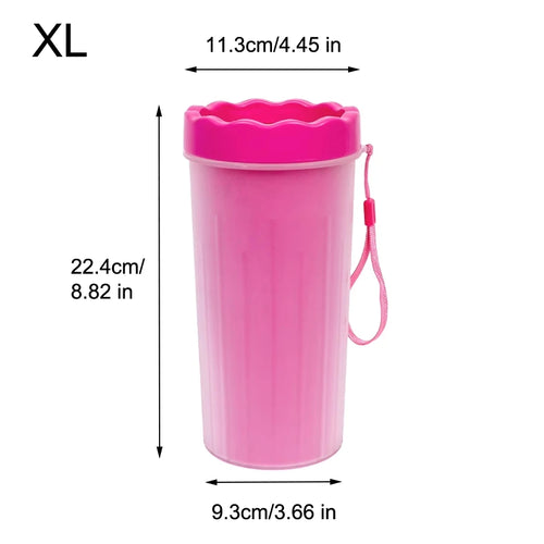 1Pc Pet Plastic Foot Wash Cup S L XL Large size silicone brush Dog cat