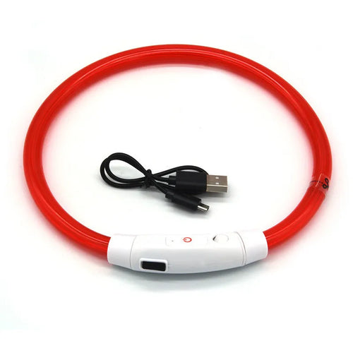 LED Pet Luminous Collar USB Charging Collar Teddy Anti Lost Collar Dog