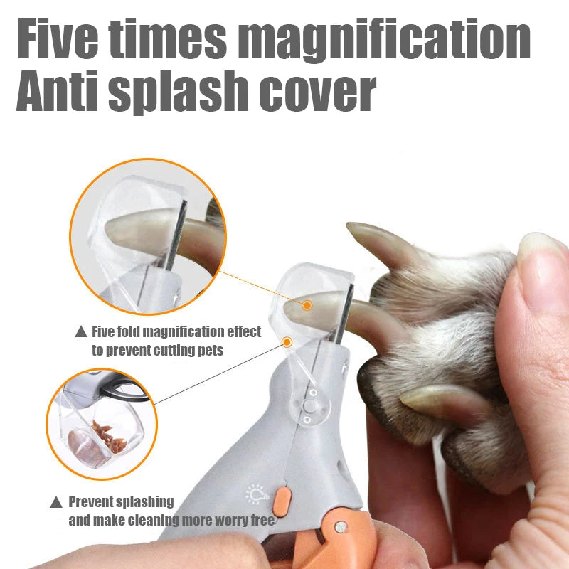 1PC Pet Nail Clipper with LED Light Dog Cat Special Nail Clipper