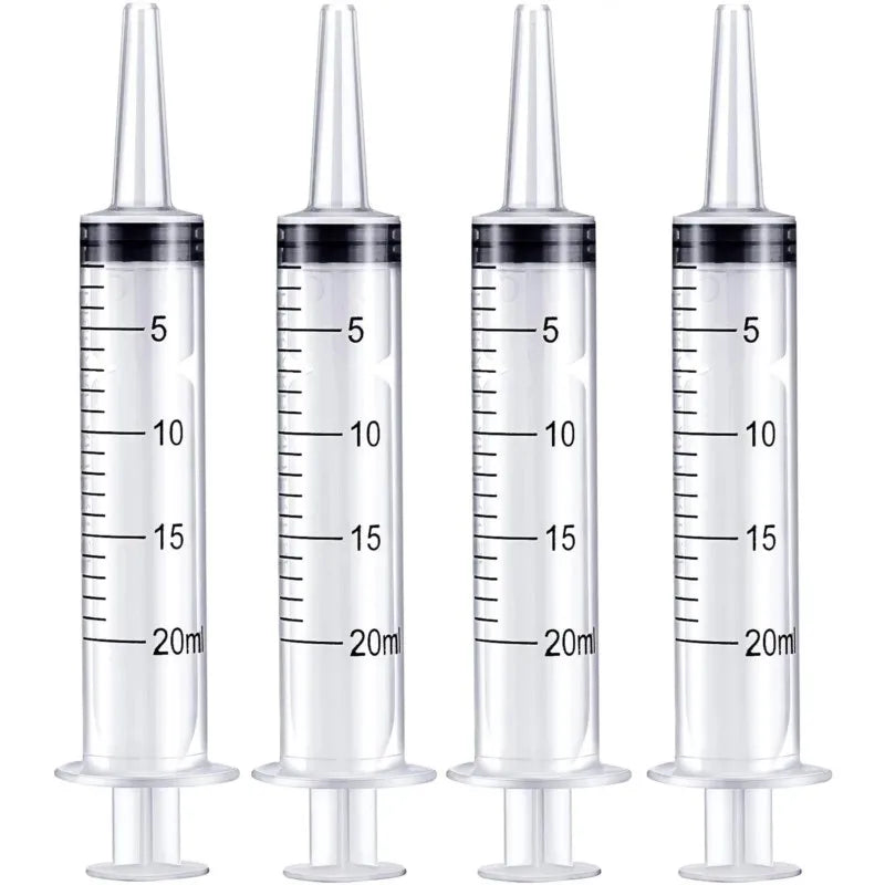 5 10 20 30 Without Needle！20ml Plastic Reusable Syringe Measuring