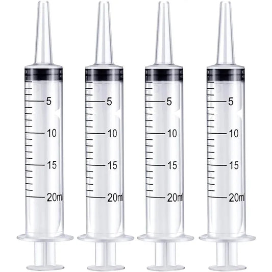 5 10 20 30 Without Needle！20ml Plastic Reusable Syringe Measuring