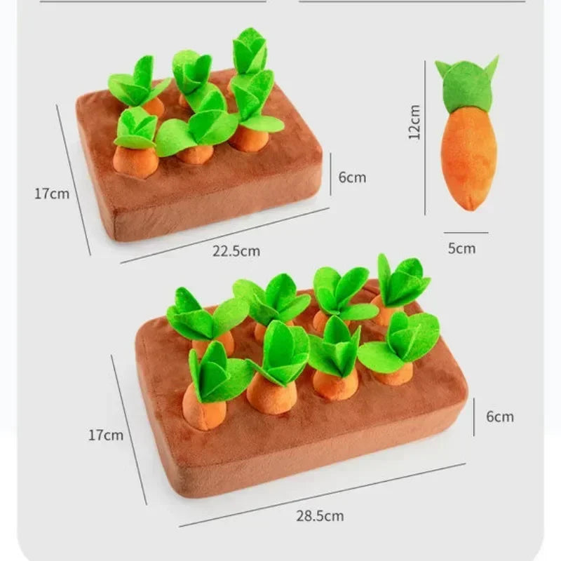 Dog Carrot Plush Toy Interactive Dog Toys Plush Puzzle Toys 2 In 1