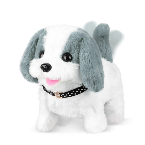1Pc Electric Plush Simulation Dog Teddy Puppy Walking Sound Nodding